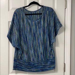 Cato 2xl blue, green and yellow shirt.